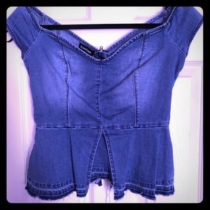 Bebe off shoulder top